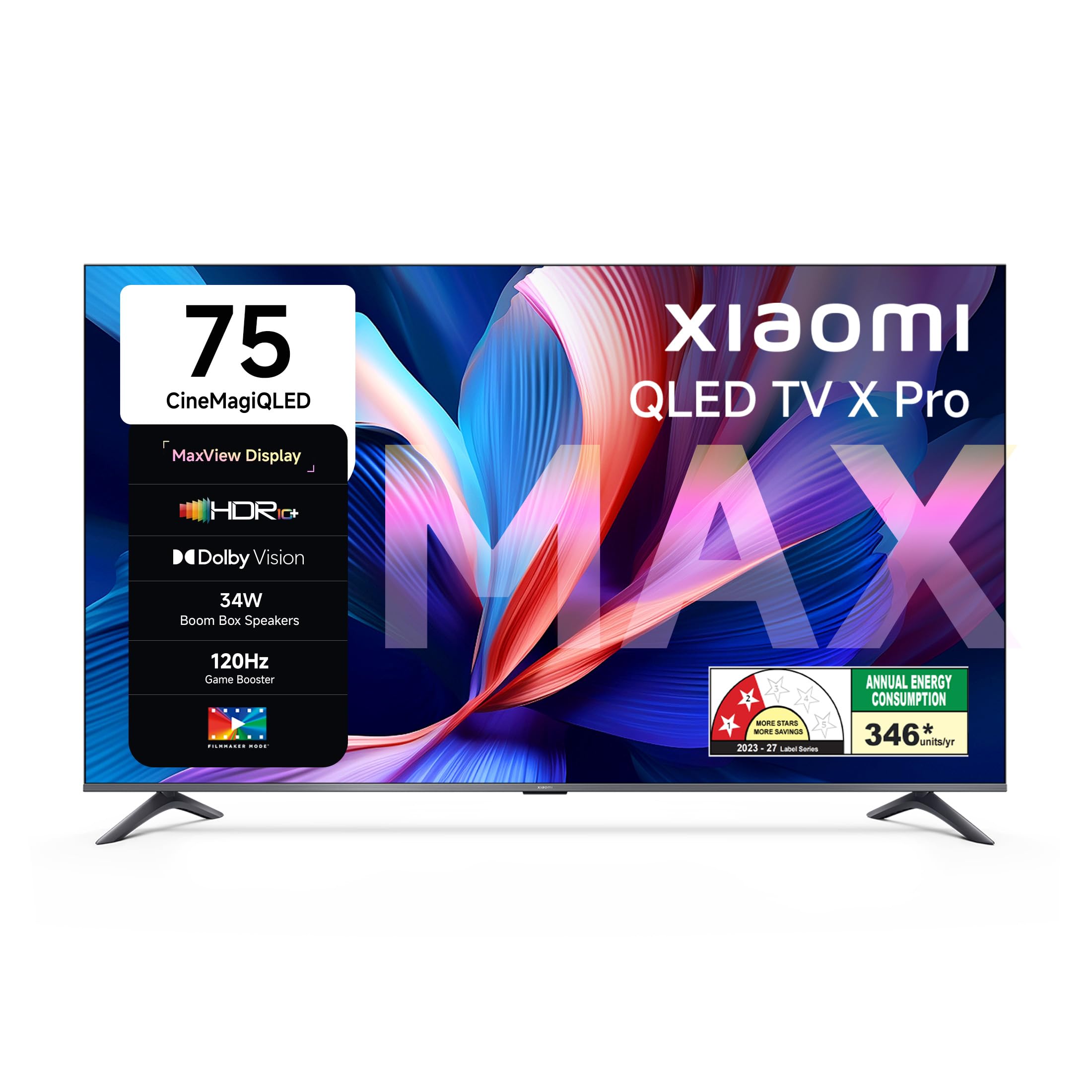 Xiaomi Smart TV X Pro QLED Series 75 (189 cm) L75MB-APIN (Black)