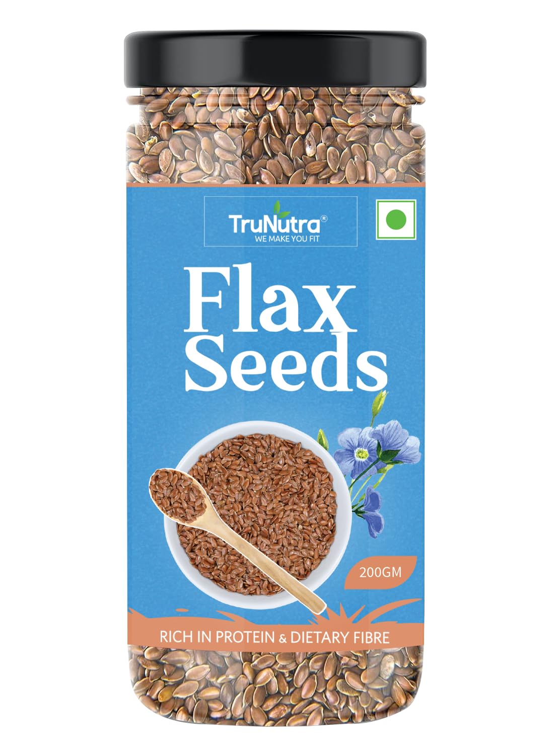 TruNutra - Flax Seeds | Rich With Omega-3 & Fiber | For Weight Loss & Healthy Heart | Prebiotic Rich (Alsi), Hair Growth, Tisi Seeds For Eating 200g (B09KS59VZJ) Amazon Price History, Amazon Price Tracker