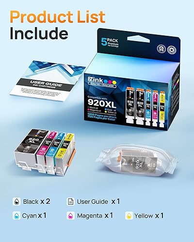Miniatura 6 de E-Z Ink Paquete combinado de cartuchos de tinta compatibles 920xl de repuesto para impresora HP 920XL 920 para uso con impresora Officejet 6500