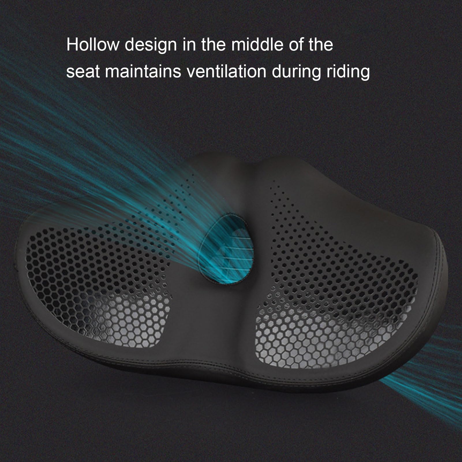 Fabater Sella per Bici Oversize Senza Naso, Sella per Bici Extra Larga per Donna e Uomo, Cuscino del Sedile in Memory Foam Comfort Impermeabile, Adatto per Cyclette, Mountain Bike