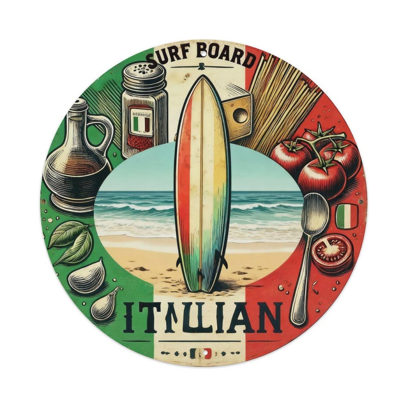 Surf Board Vintage Tin Sign Metal Tin Sign Plaque
