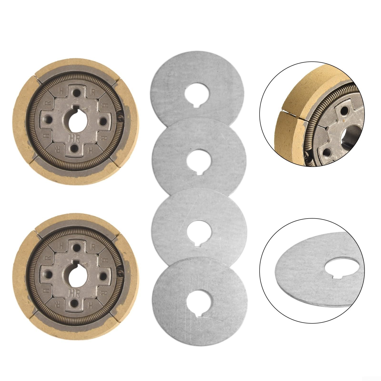 Embrague de motor para EH12, repuesto de embrague de metal con junta de 15 mm ID x 80 mm OD para cortadora de césped Mikasa MT-72FW (2 juegos)