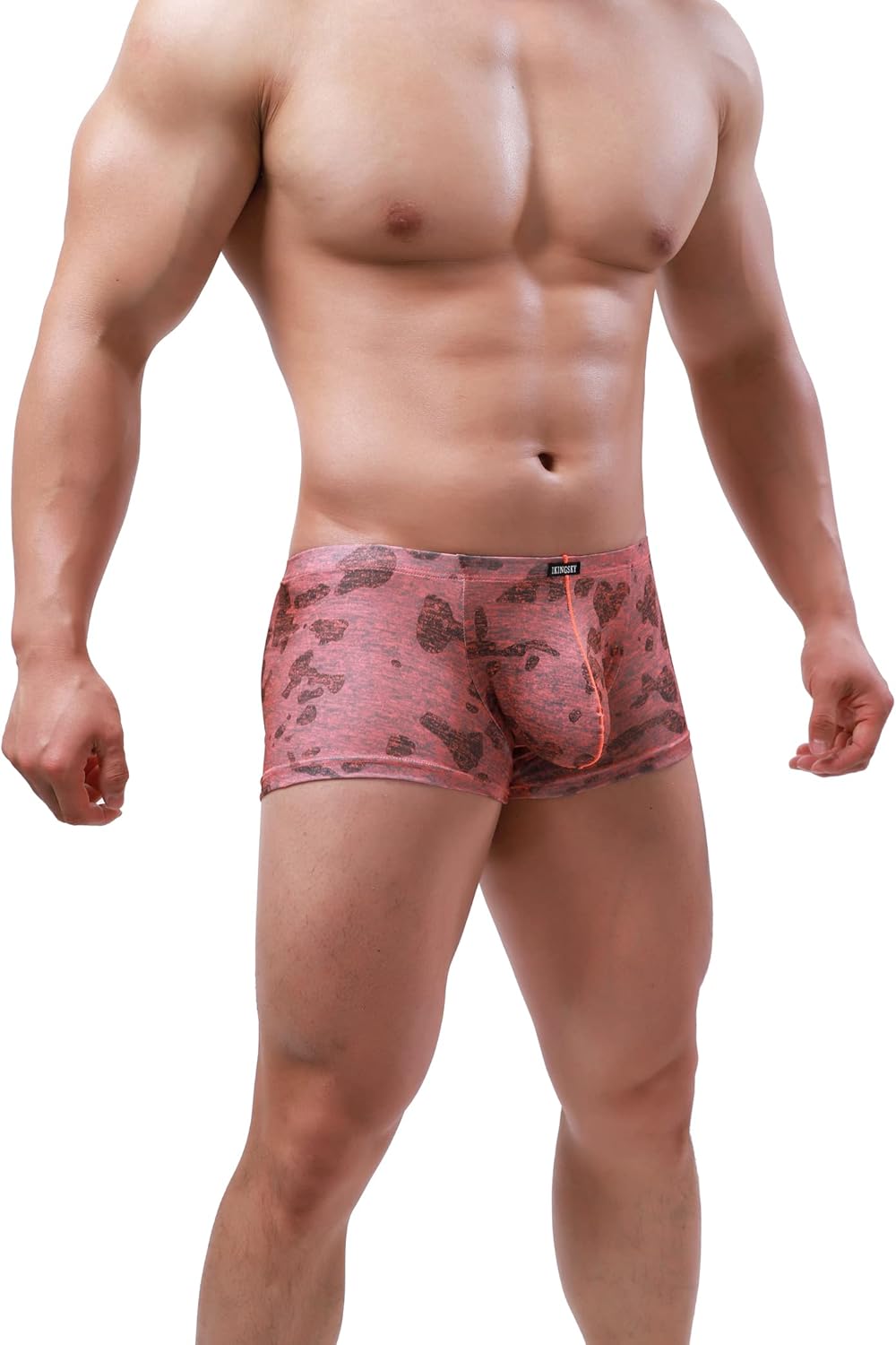 iKingsky Men's Big Pouch Boxer Briefs Sexy Printed Shorts Stretch Low Rise Bulge Trunk Under Panties for Men - Image 3