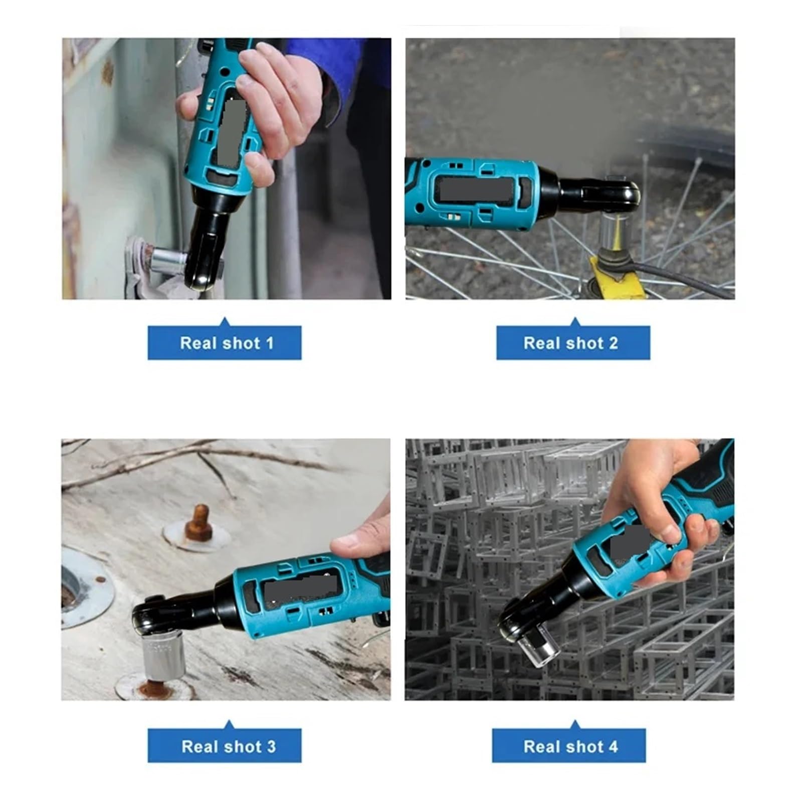 Klucz Udarowy 12 V Akumulatorowy Klucz Elektryczny Akumulatorowy 3/8 Cala Klucze Grzechotkowe Kątowe Klucze Udarowe Elektronarzędzie Wysoki Moment Obrotowy(1 Battery Set)