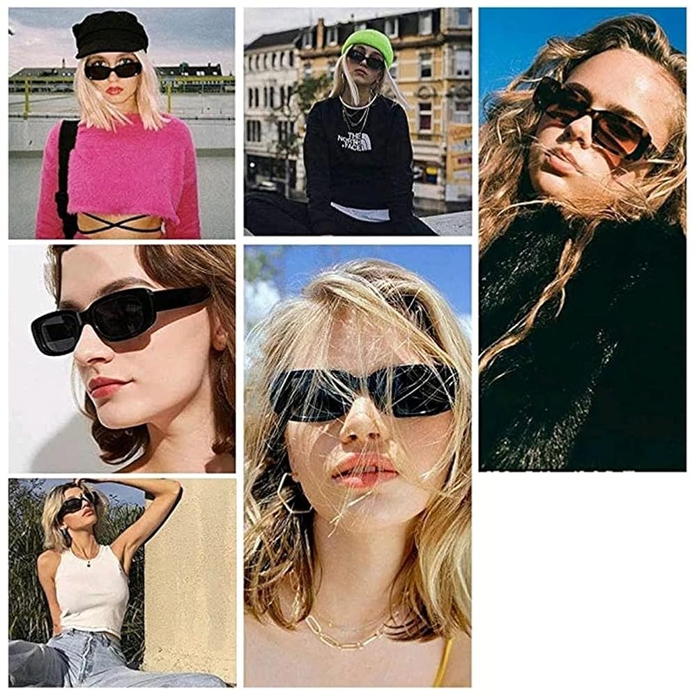 Retro Rectangle Sunglasses for Women/Men Driving Glasses