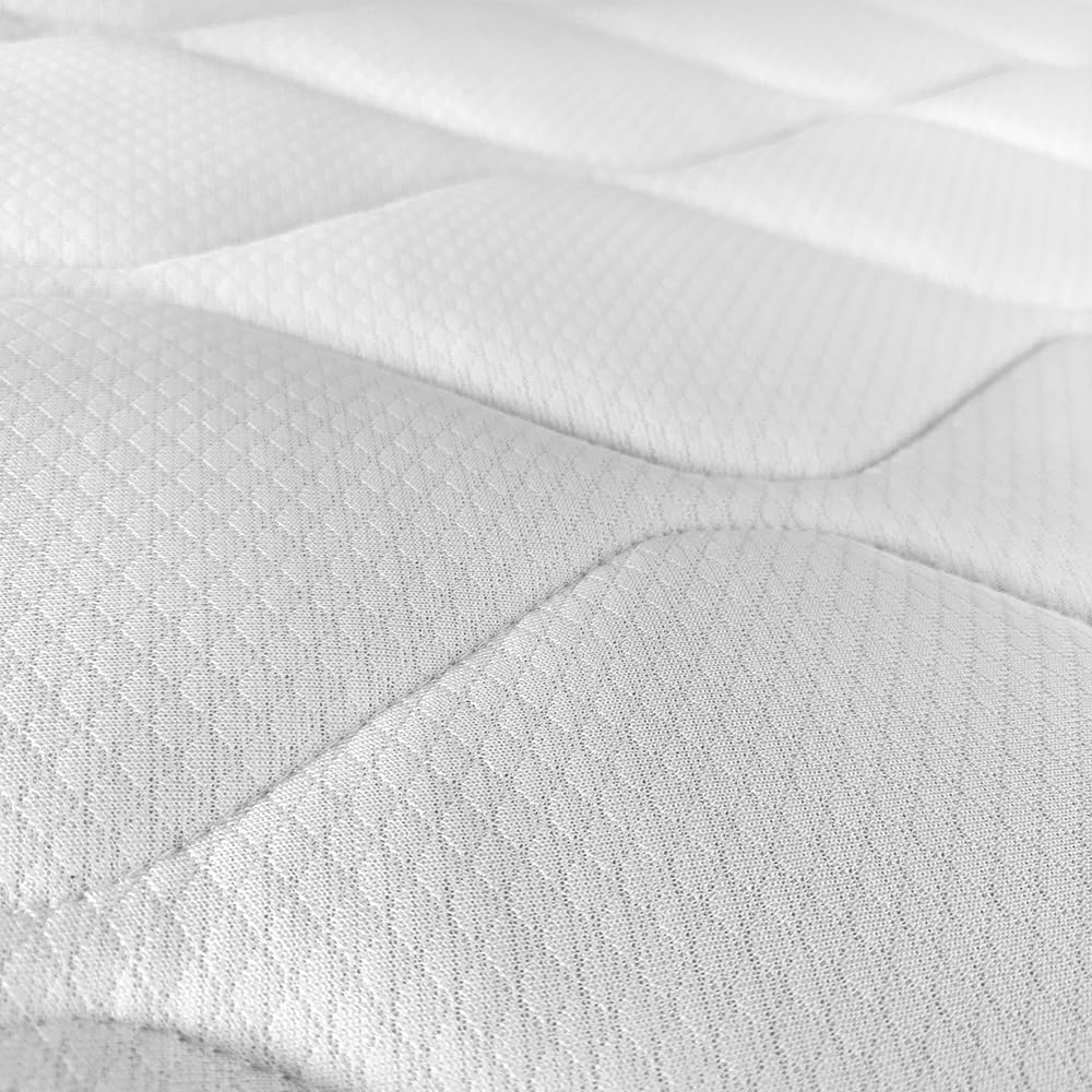 Comprarredo Materasso Matrimoniale memory 160x190 Olanda con rivestimento in tessuto trapuntato bianco, materasso traspirante e antiacaro rigidità media, Made in Italy