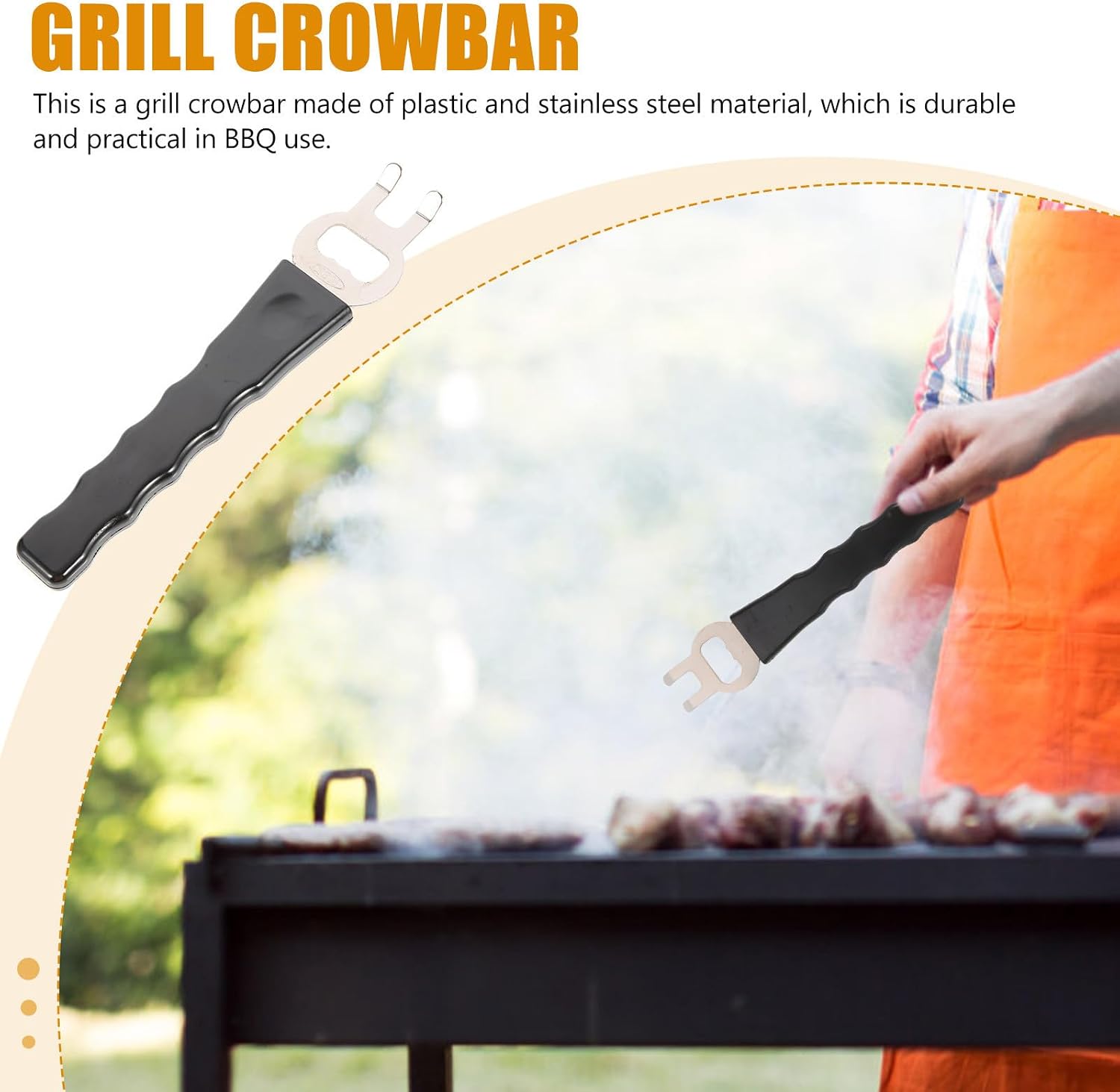 Stainless Steel Dish Gripper Bbq Plate Clip Lifter with Black Handle