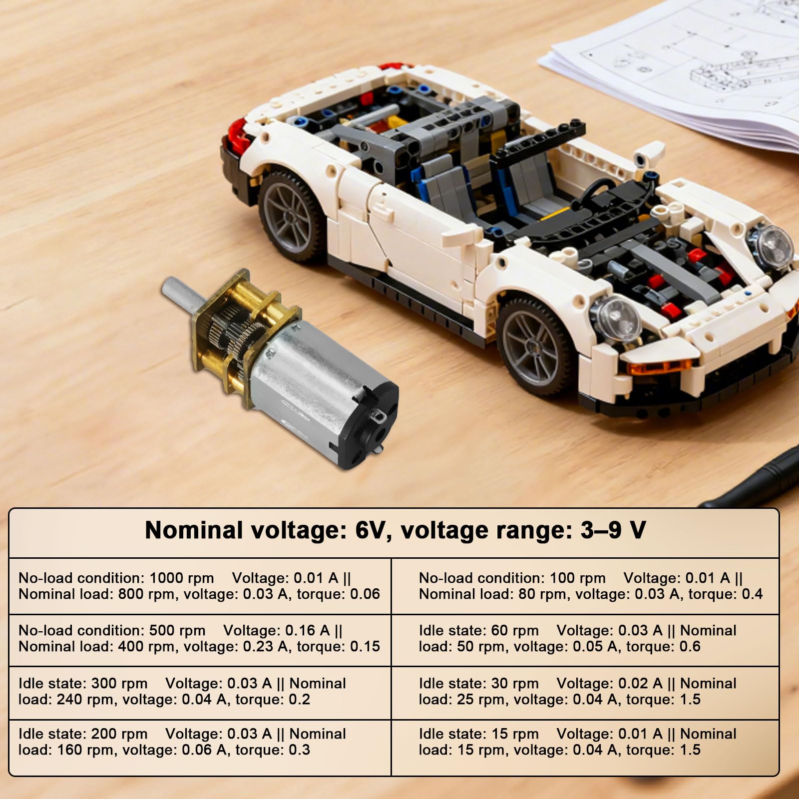 2 pcs DC 6V Riduttore Elettrico ad alta Coppia in Miniatura DC 3V / 6V/12V Motoriduttore Mini motoriduttore di ritardo Micro motore per Micro Ingranaggi per Giocattoli RC Fai-da-te
