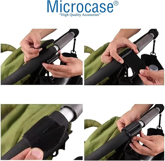 Microcase Portatif İşlevsel Yük Eşya Poşet Taşıma Kancası Bebek Arabası Kancası 2 Adet- AL4998 (GRİ)