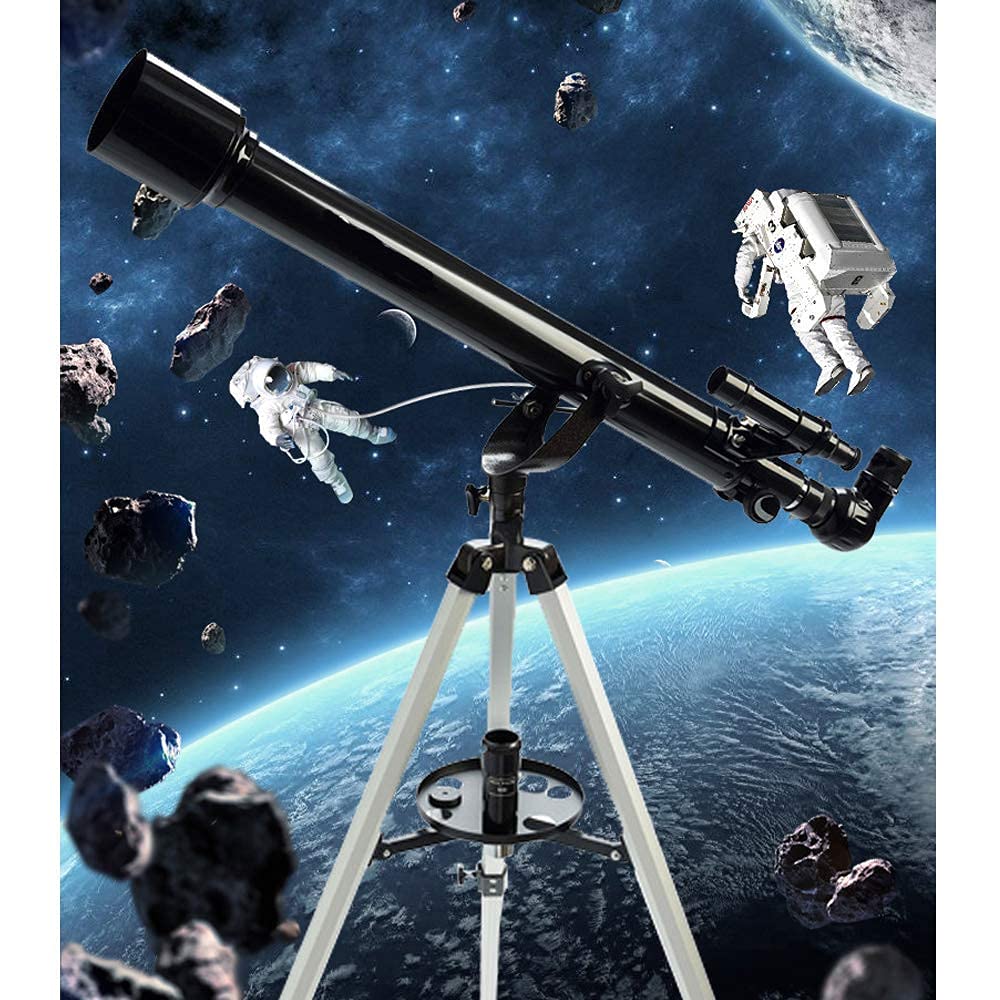 Telescopio AZ Telescopio rifrattore astronomico con treppiede e 2 oculari Telescopio astronomico per Bambini e Adulti