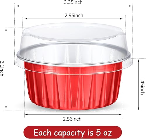 Miniatura 9 de 150 piezas de papel de aluminio para hornear cupcakes mini moldes desechables para cupcakes con tapas molde de flan mini moldes para tartas con