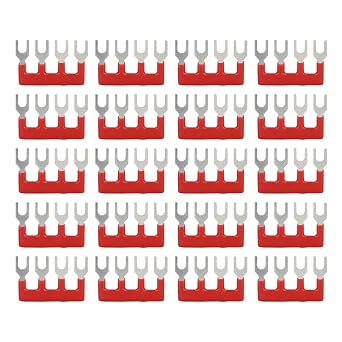 15 Pcs Jumper Block Terminal Strips, 100V 15A, Fork Type with PVC Shell, Cuttable, Wide Application TB-1504
