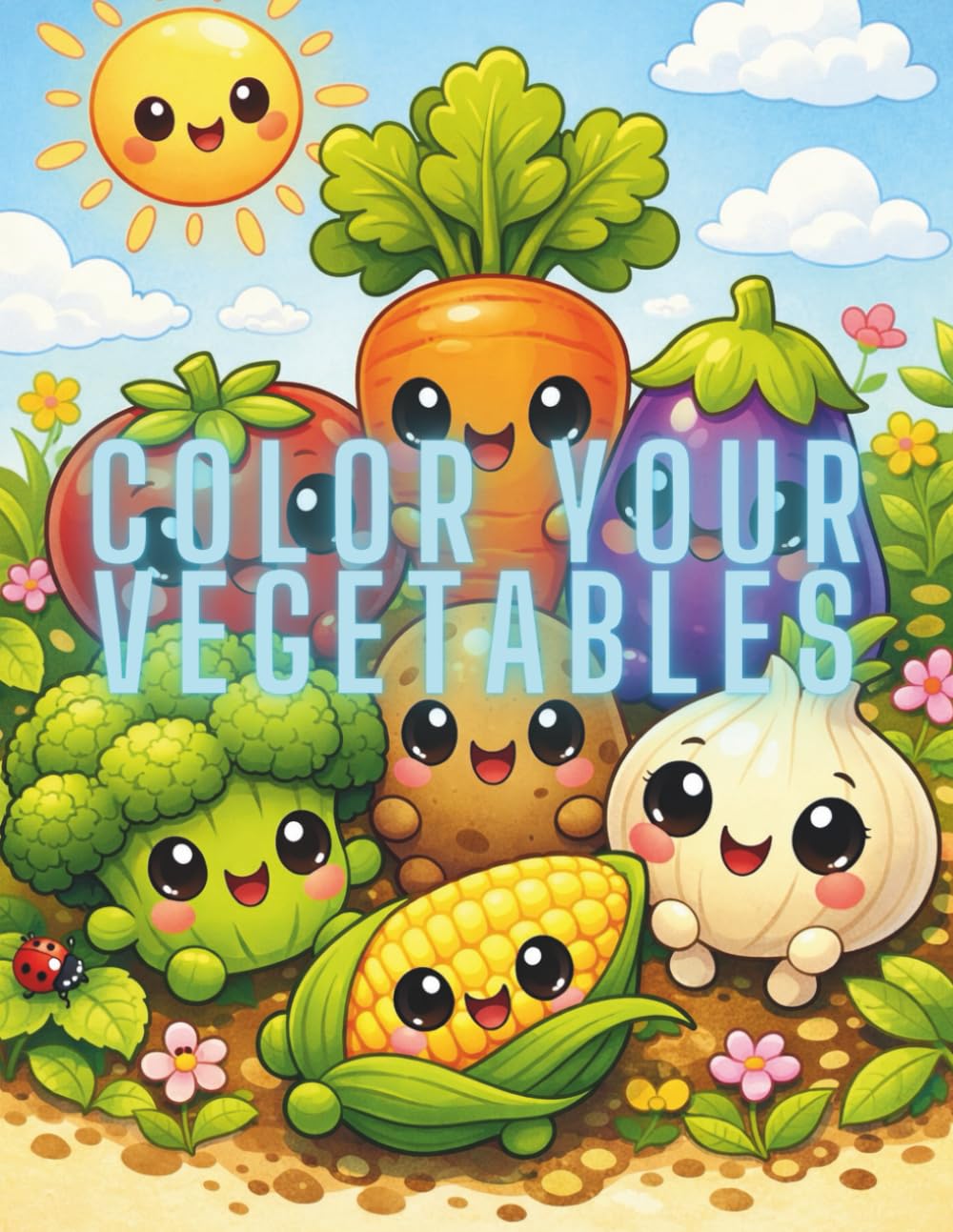 Color Your Vegetables: A Happy Veggie Coloring Book