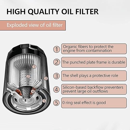 Miniatura 3 de OuYi Filtro de aceite compatible con Honda Goldwing 1800 GL1800 NC700X NC750X RC51 ST1300 VFR800 VFR1200X VT1300 Shadow 750 VTR1000 VTX 1300 1300C