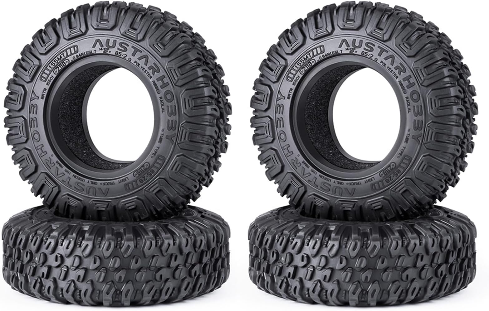 ホイールタイヤ UTB18 キャプラ MST ジムニー TRX4M クローラー Rc ホイールタイヤゴム高耐衝撃性 RC カーアクセサリー交換部品