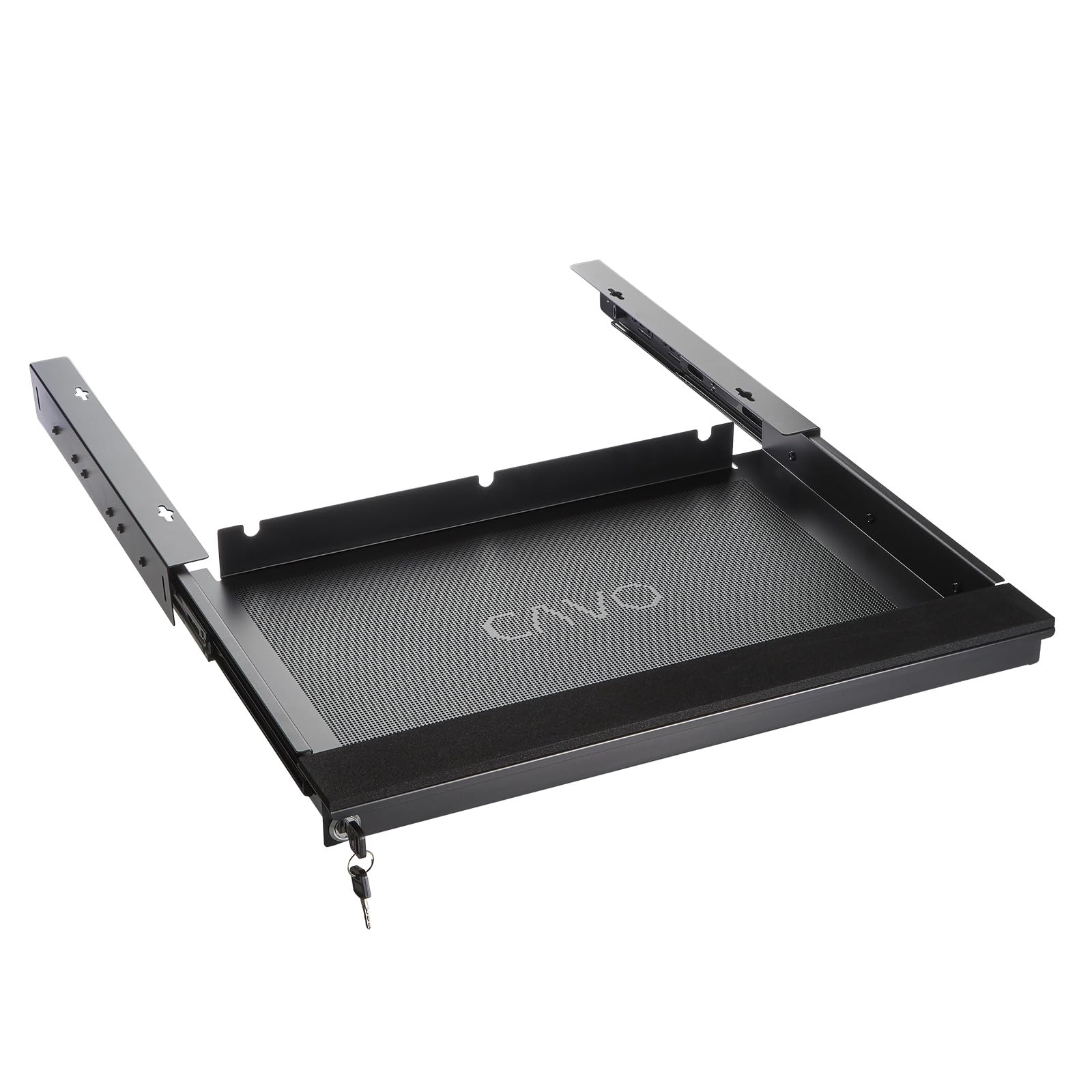 CAVO Tiroir de bureau pour ordinateur portable verrouillable 580 x 446 x 55 mm noir Tiroir de bureau pour ordinateur portable pour soubassement de SOTECH