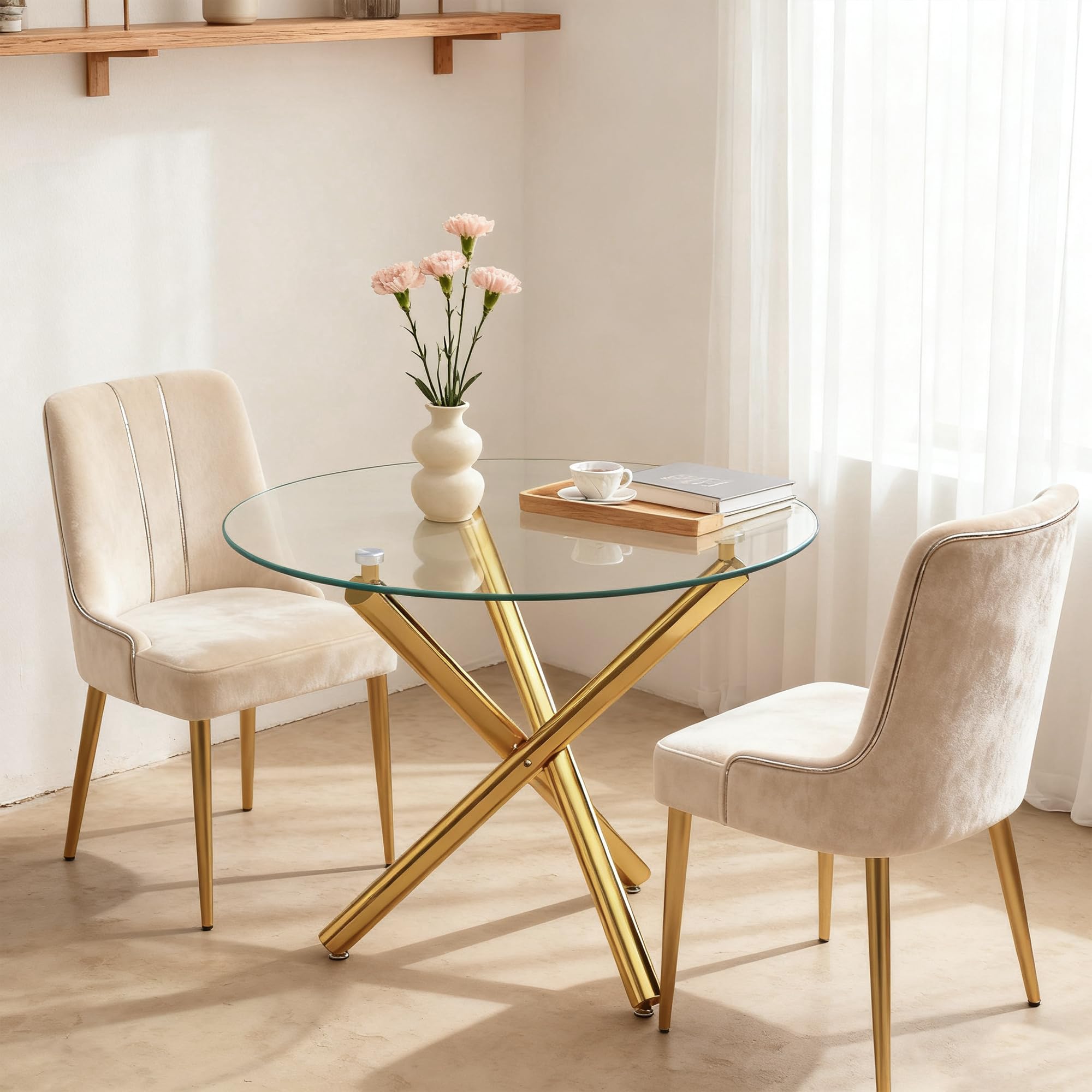 Table de cuisine ronde pour 2 à 4 personnes idéale petits espaces