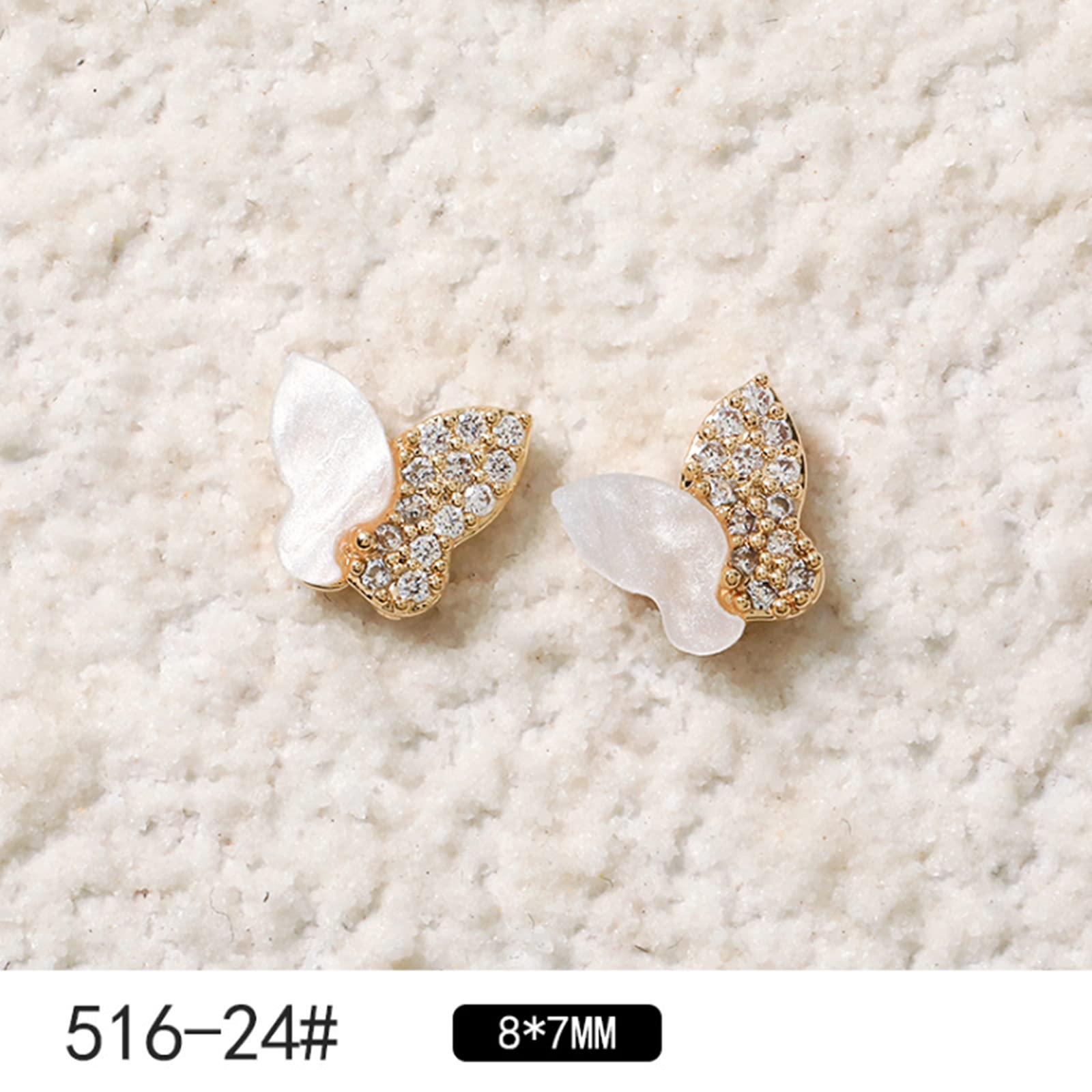24 pezzi 3D metallo zircone nail art gioielli giapponesi decorazioni per unghie alta qualità zircone cristallo manicure fiocco strass charms