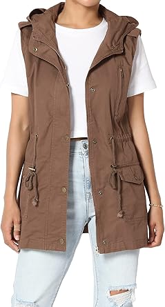drawstring utility vest