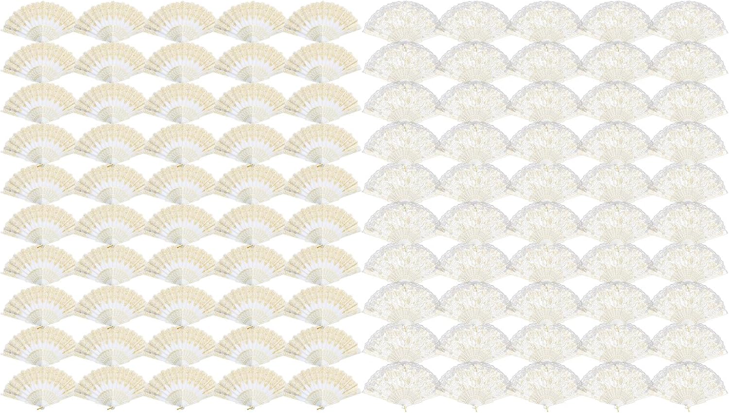 100 Packs Handheld Chinese Folding Fan Hand Fans for Women Foldable Bulk for Party Wedding Church Dancing