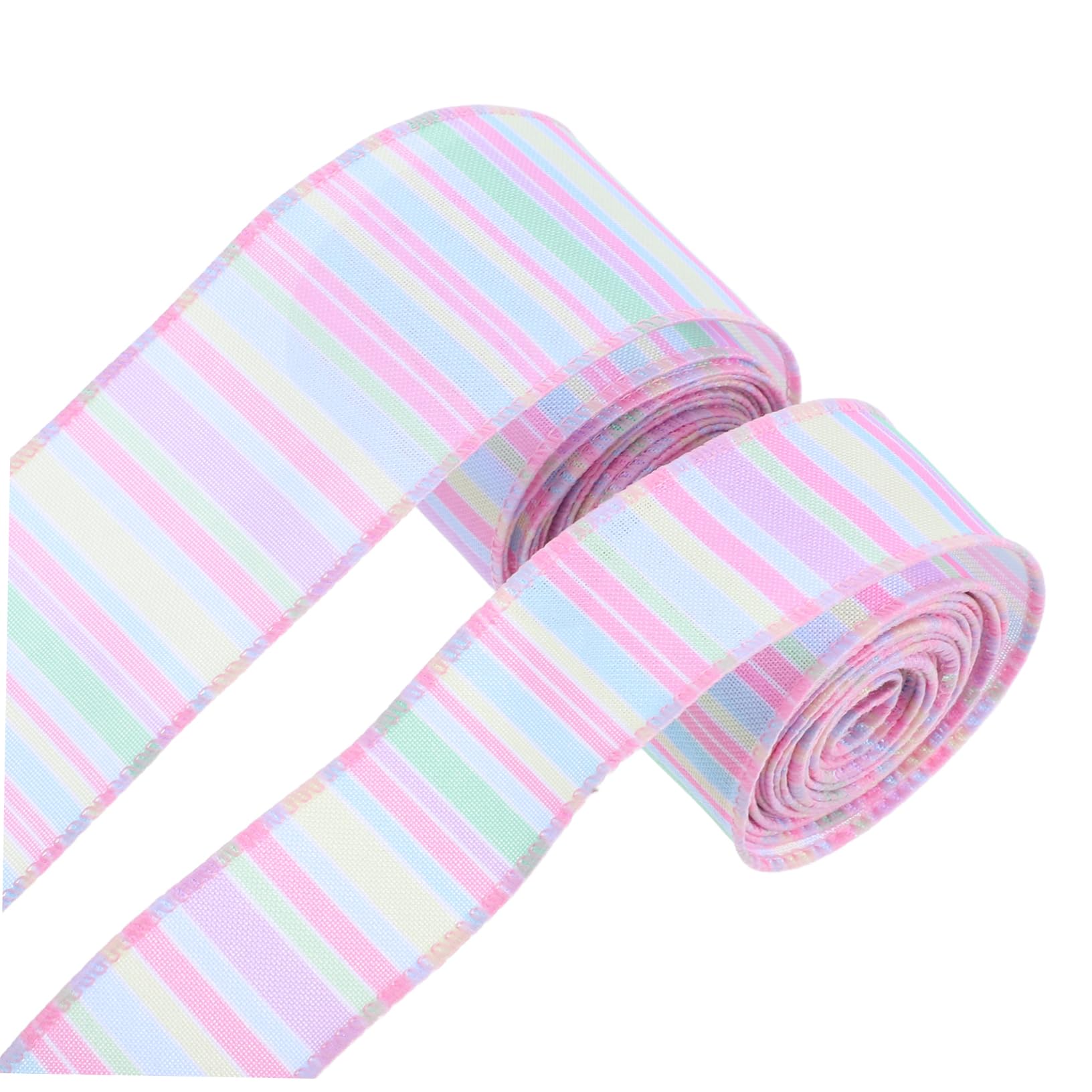 Alipis 4 Set Nastro di Prua Nastro Pasquale per L'artigianato Nastro Artigianale per Pasqua Nastro Rosa Pastello Nastro da Festa Nastro Natalizio Nastro Primaverile Poliestere 2 * 4