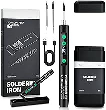Cordless Soldering Iron, Aideepen Set, Cordless Soldering Iron, Digital Display, Rechargeable, USB, Portable Soldering Iron, Smart Temperature Adjustable (396°F to 842°F (180°C to 450°C), Circuit