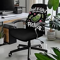 Vista 2 de Xoenoiee Pickles - Fundas para silla de oficina con estampado de corazón, funda elástica para silla de juegos de computadora, fundas universales