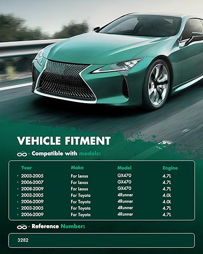 Miniatura 7 de SCITOO Conjunto de condensador A/C compatible con Toyota 4Runner y para LX GX470 2003 2004 2005 2006 2007 2008 2009, 4.0L 4.7L, repuesto # 8846135150