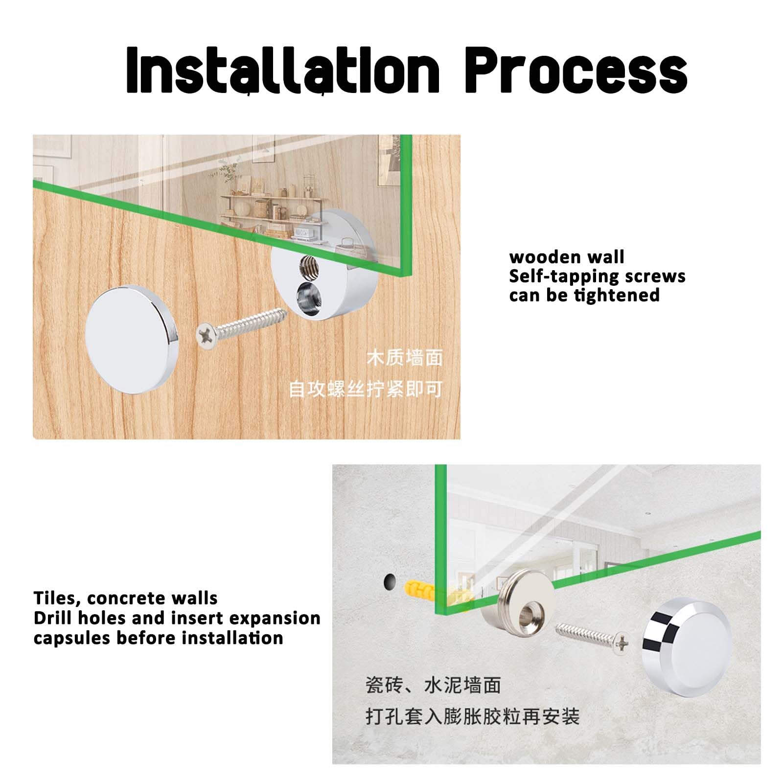 Mirror Holders for Wall Mounting Made of Zinc Alloy Mirror Holder, Mirror Holder Wall - Image 3