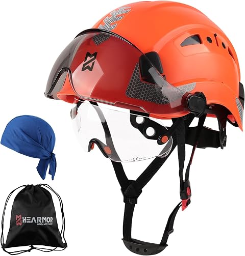 HEARMOR Safety Headgear, Protection Helmet ANSI Z89.1 & EN397 Certified, Lightweight, Breathable Work Headset with 6-Point Suspension, Perfect for Industrial and Construction Fields