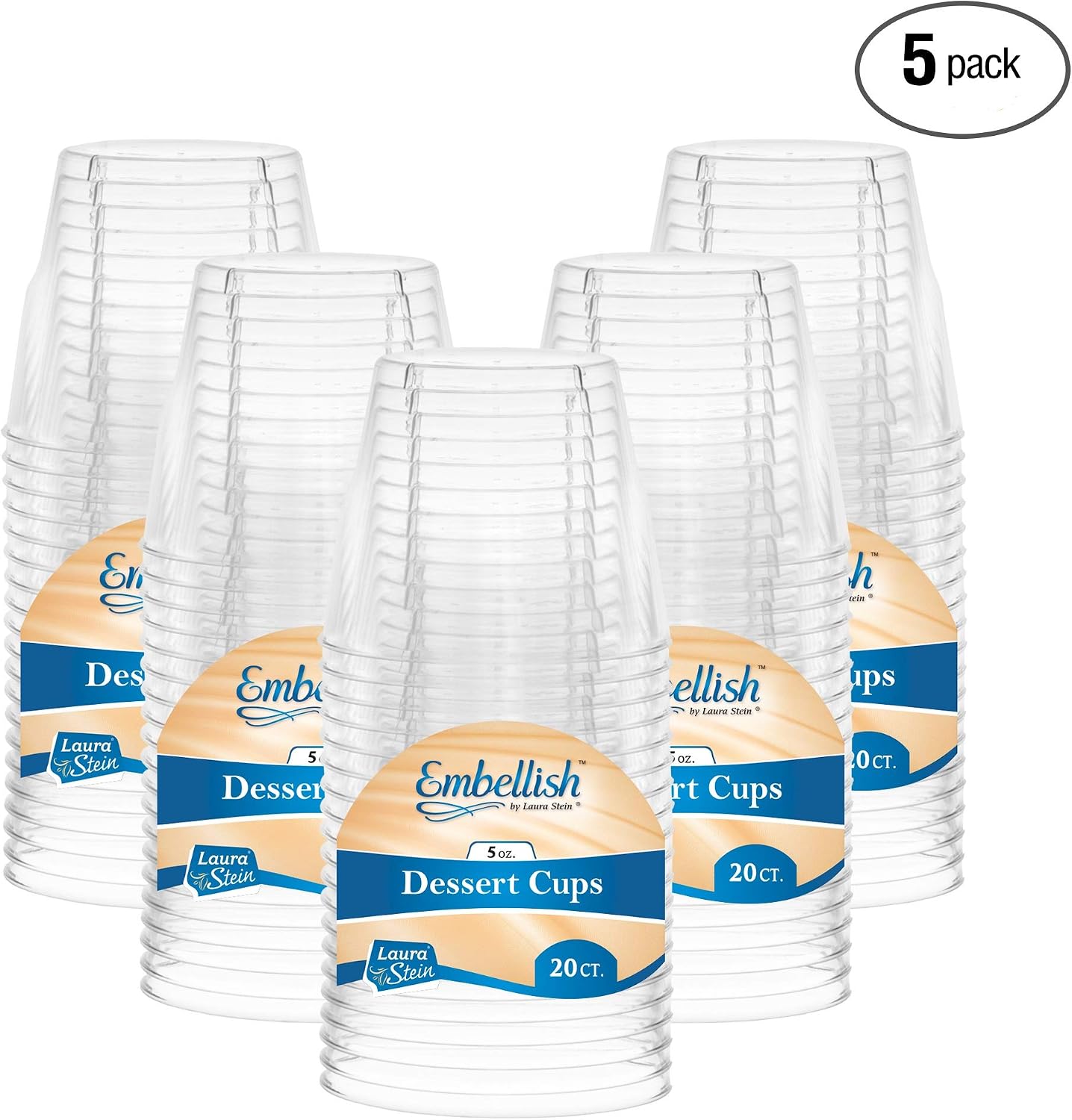 70% Off Everything Embellish Crystal Clear Disposable Heavy Duty Plastic 5 Oz Dessert Cups, 100 Tumblers, Ideal For Wedding, Catering, Parties, Buffets, Events, Or Everyday Use, 5 Pack