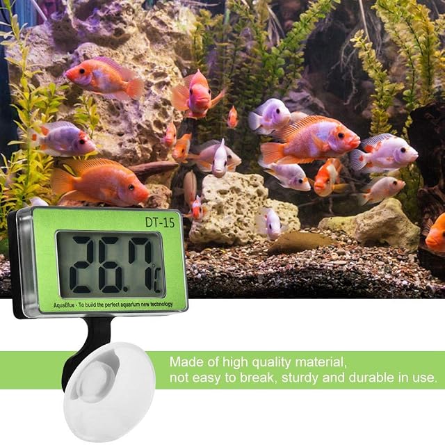 Foto 3 de 8 de Pssopp Acuario Termómetro LCD Digital Termómetro Fish Tank Medición de Temperatura Herramienta Acuario…