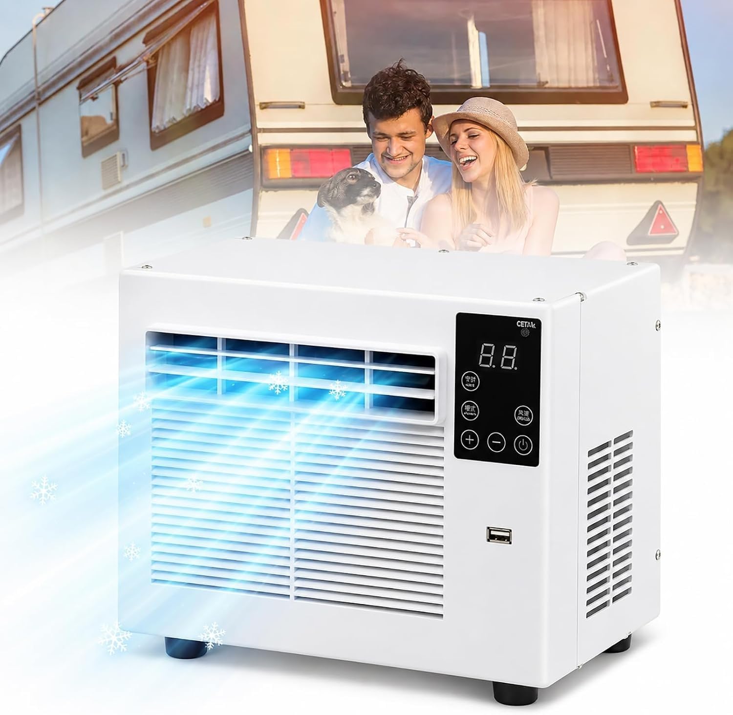Condizionatore Portatile Da 280 W Con Raffreddamento E Deumidificazione, Timer 1-12 Ore, Telecomando, Funzionamento Silenzioso