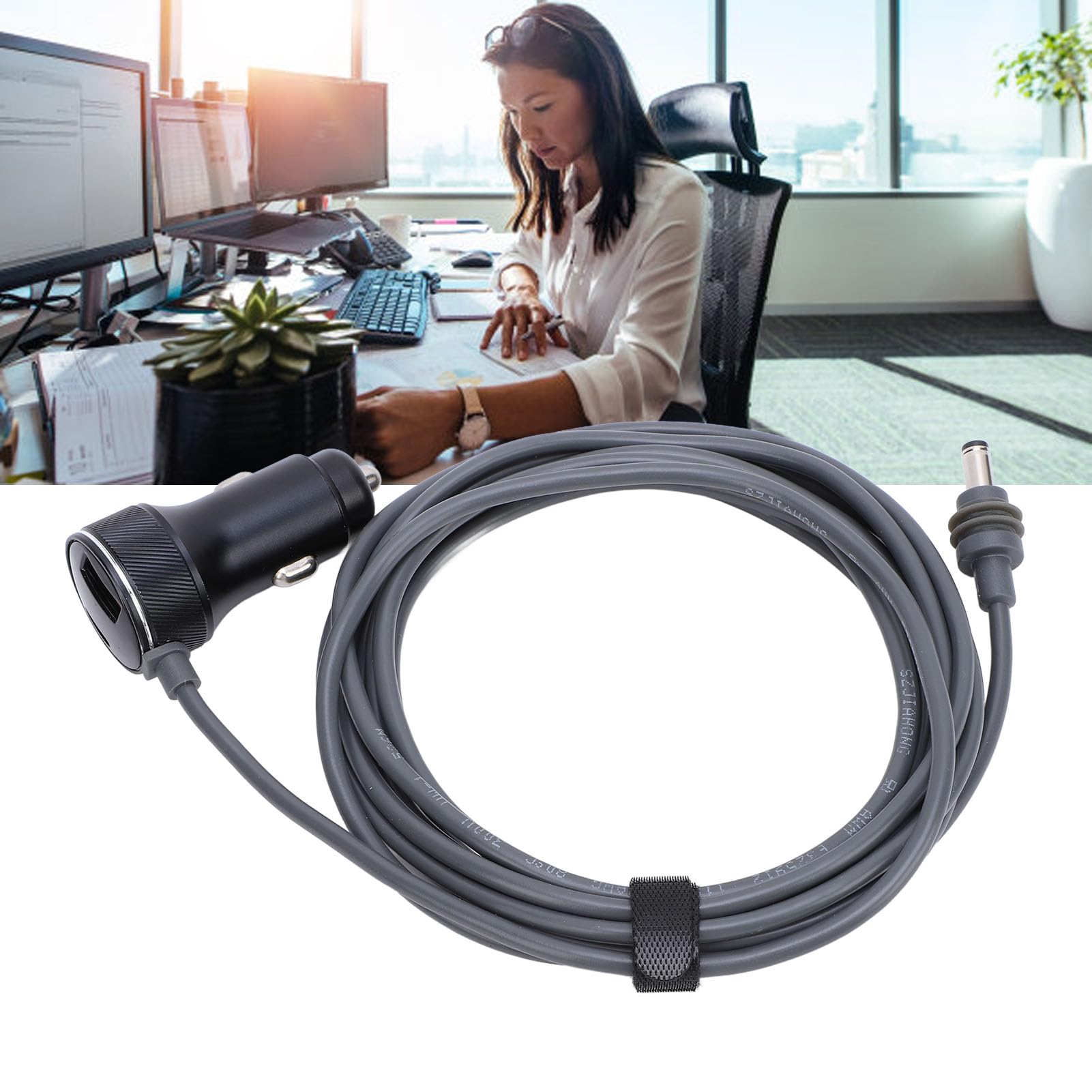 Cavo Caricatore per Auto DC per Mini, Caricatore per Auto DC Cavo di Alimentazione per Accendisigari Spina Maschio a Connettore DC Cavo di Prolunga per Lettore DVD (10m)
