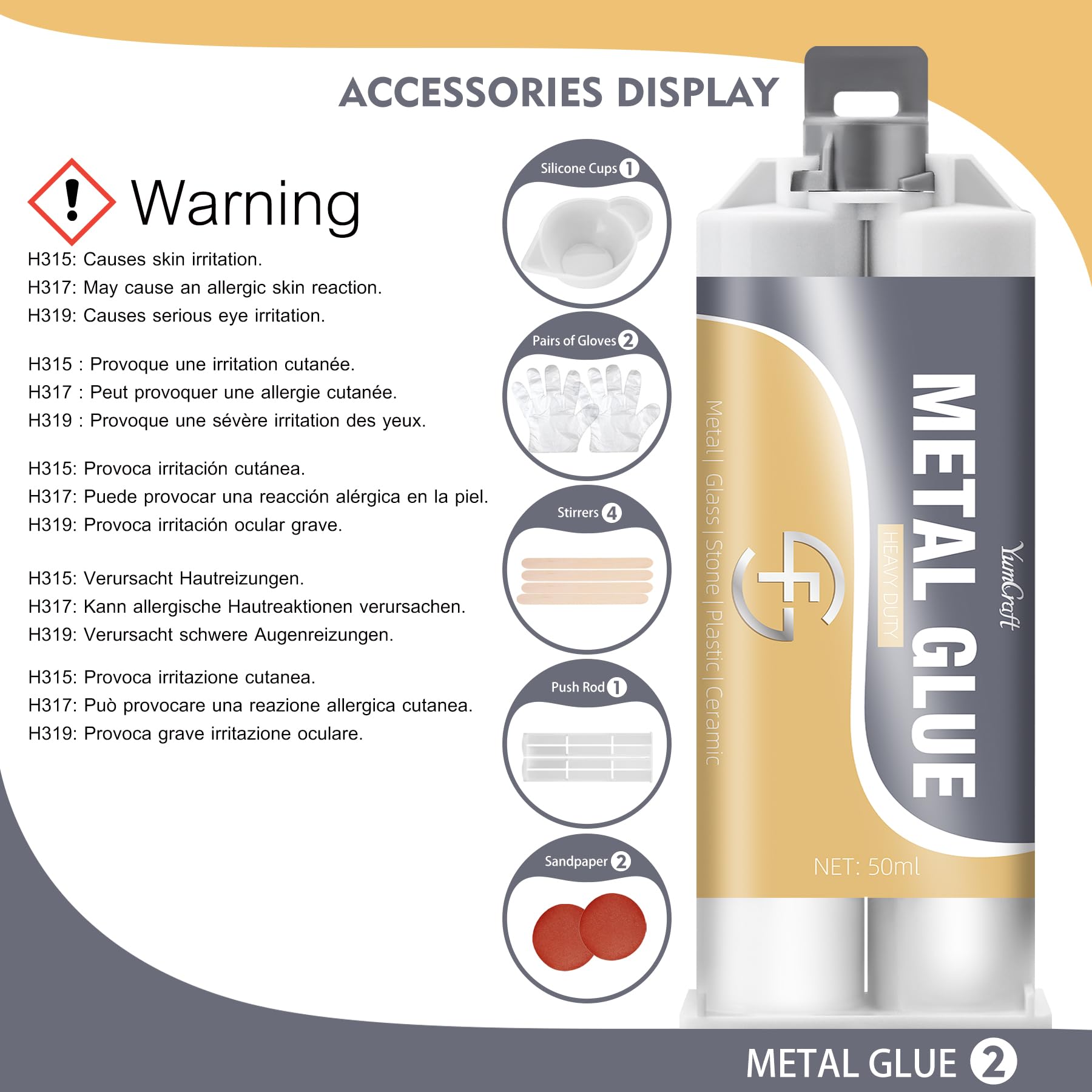 Colla Metallo 100ml, Stucco per Metallo Bicomponente per Metalli, Metallos Liquido per Riparazione Multiuso, Metal Repair Paste Adesivo ad Alta Resistenza, Impermeabile & Resistenza al Calore