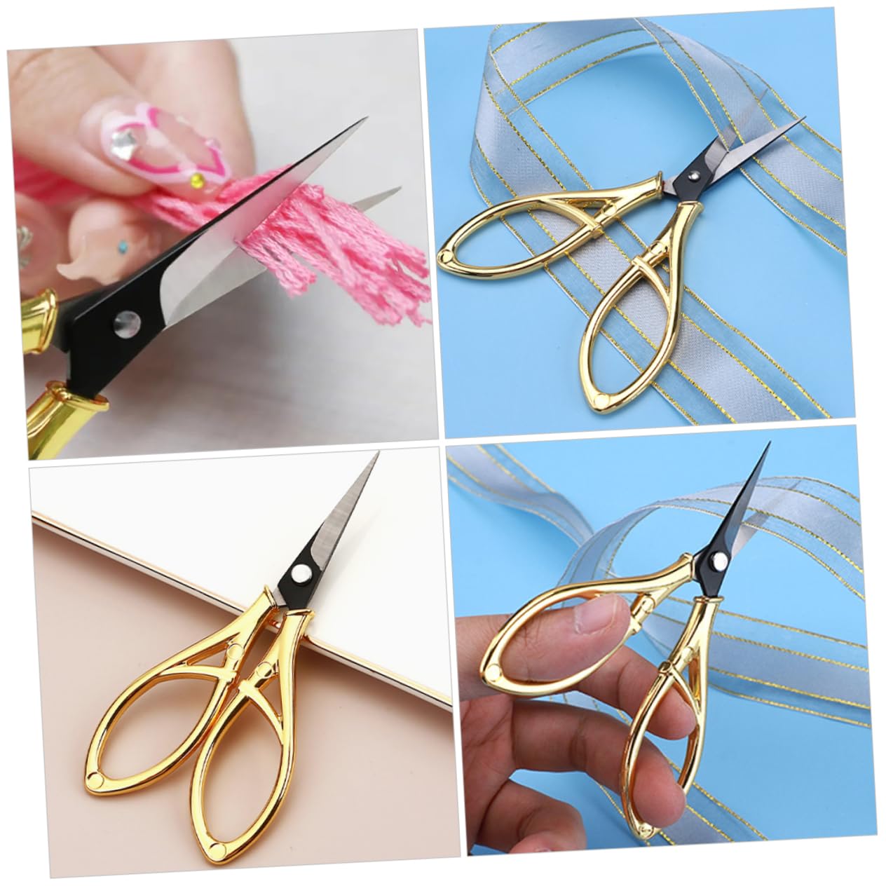 NUOBESTY 5pièces Ciseaux De Vintage Ciseaux à Tissu Multifonctionnels Pour Couture Et Design Rétro Outil Pour Découpe De Fils Et