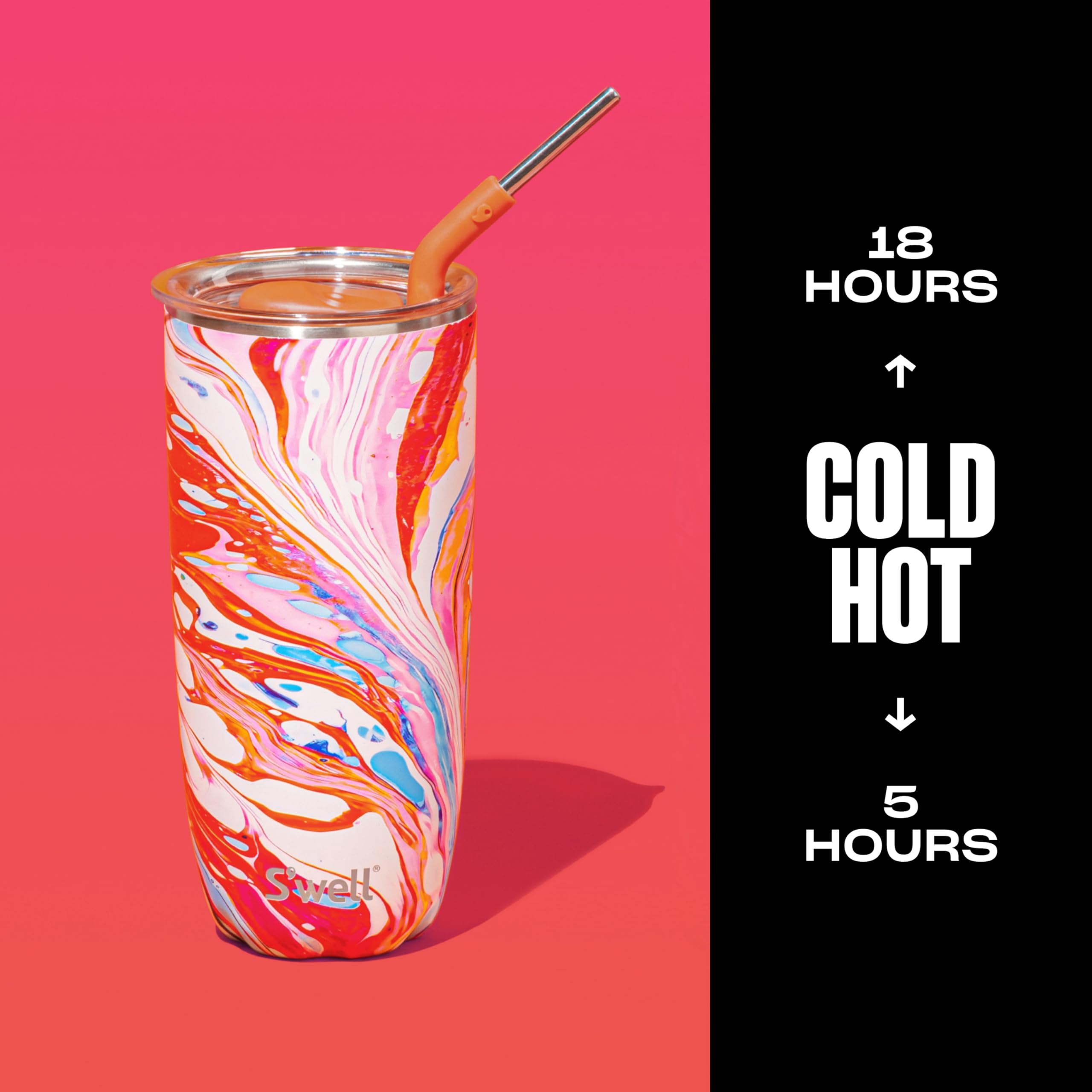 Amazon.com | S'well Stainless Steel Tumbler with Straw and Slide