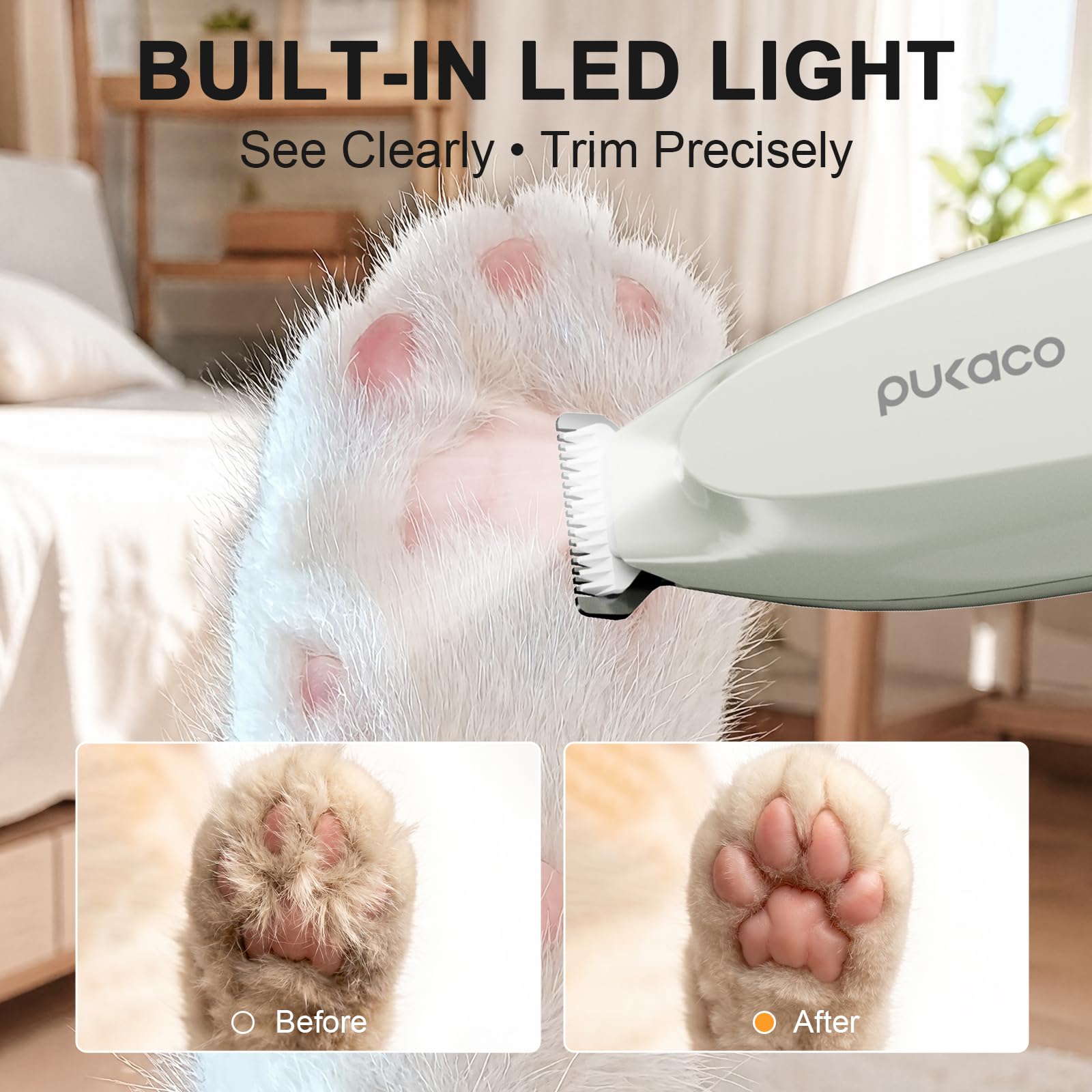 Mini Dog Paw Trimmer - Quiet & Cordless Grooming -6