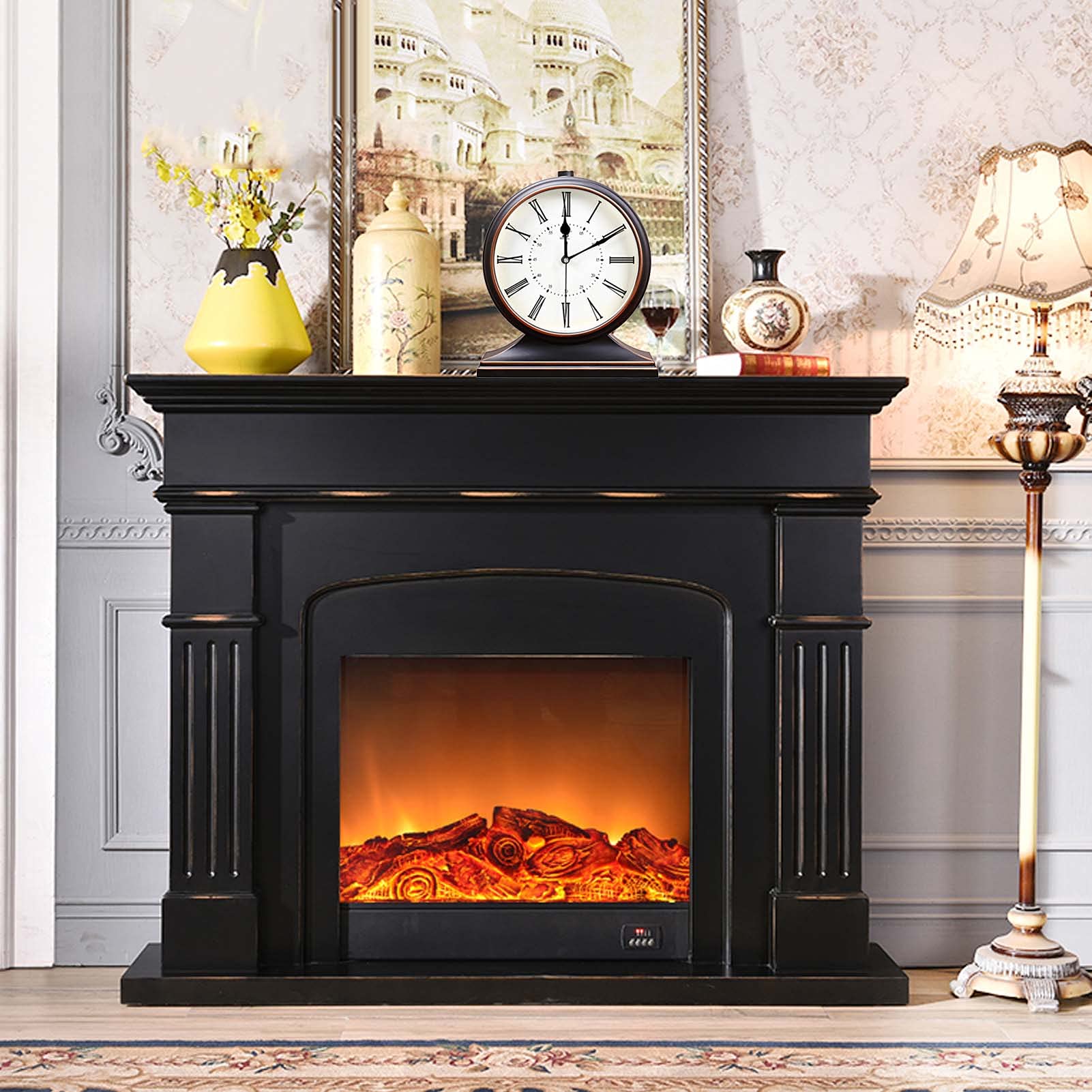 英国サンクレスト製 電気暖炉 セヴィル ローズウッド マントルピース クラシック 英国サンクレスト製 電気暖炉 セヴィル ローズウッド マントル