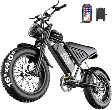 Electric Bike for Adults, Electric Dirt Bike with 2500W Peak Motor, 28/36Mph & 65 Miles Range, Off-Road Ebike with NFC Unlock, 48V 20AH Removable Battery, 16/20" Fat Tire Commuter E Bike