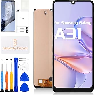 Screen Replacement for Samsung Galaxy A31 A315 LCD Display Touch Screen Digitizer Assembly SM-A315F SM-A315F/DS SM-A315G with Repair Kits (Black,6.4 inch)