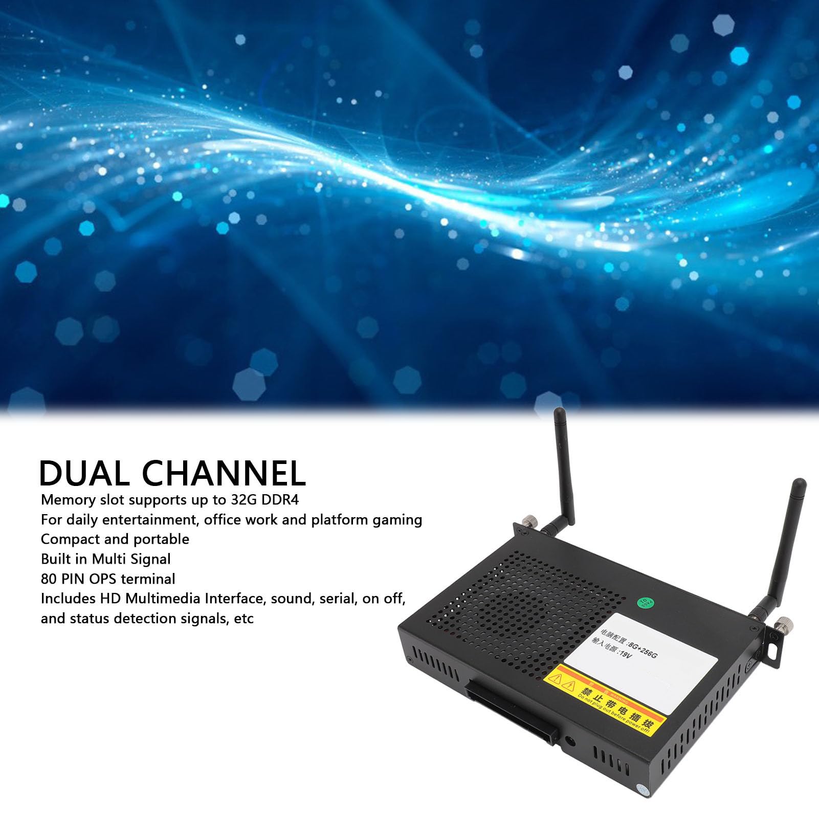 Piccolo PC, DDR4 da 8 GB, 256 GB SSD Mini PC Desktop Computer, Processore Mobile di 12a e 13a Generazione Computer OPS Controllo Industriale Integrato Piccolo Computer (CPU per