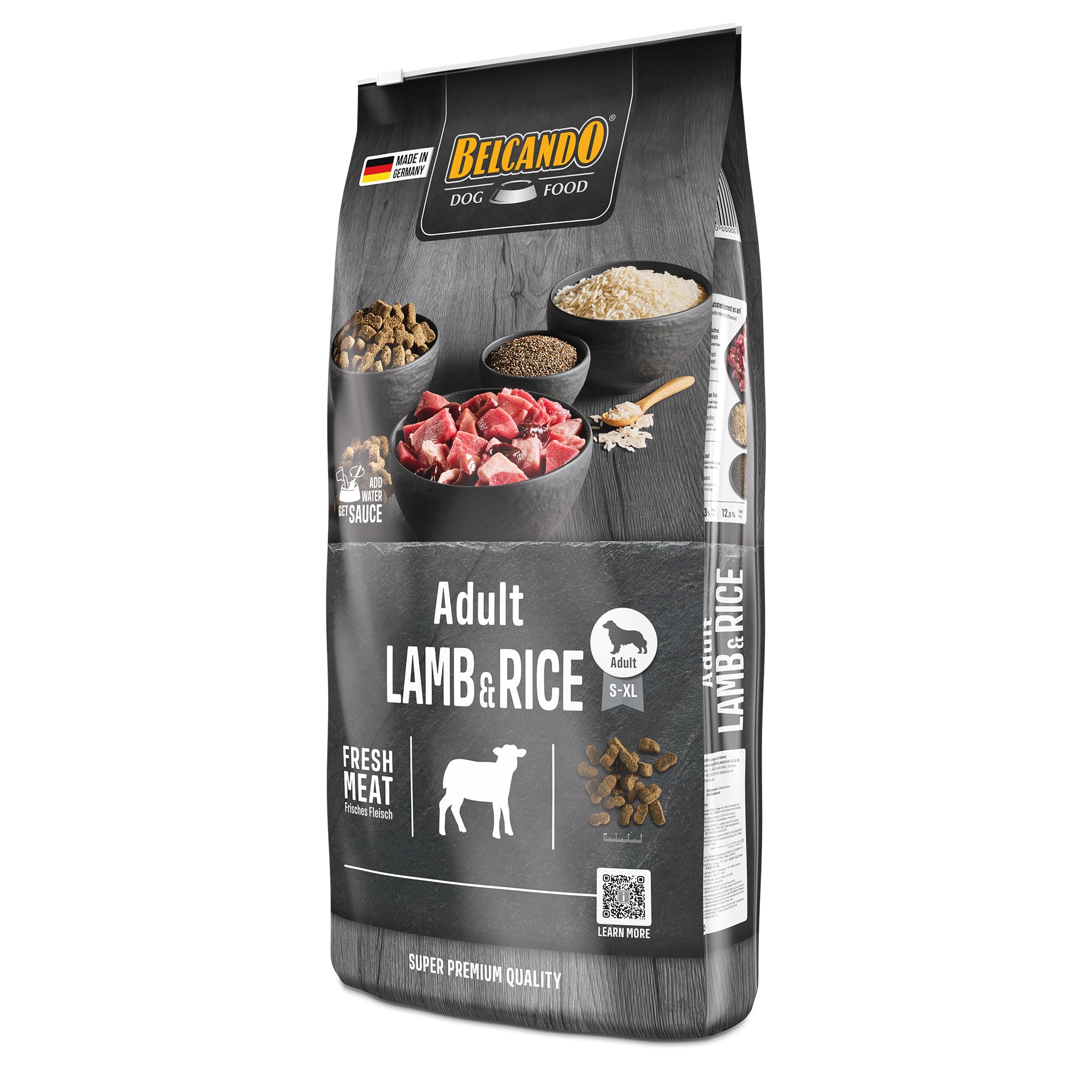 Belcando Adult Lamb & Rice [12,5 kg] Alimento para Perros | Comida Seca con Cordero para Perros sensibles | Alimento Completo para Perros Adultos a Partir de 1 año de Edad
