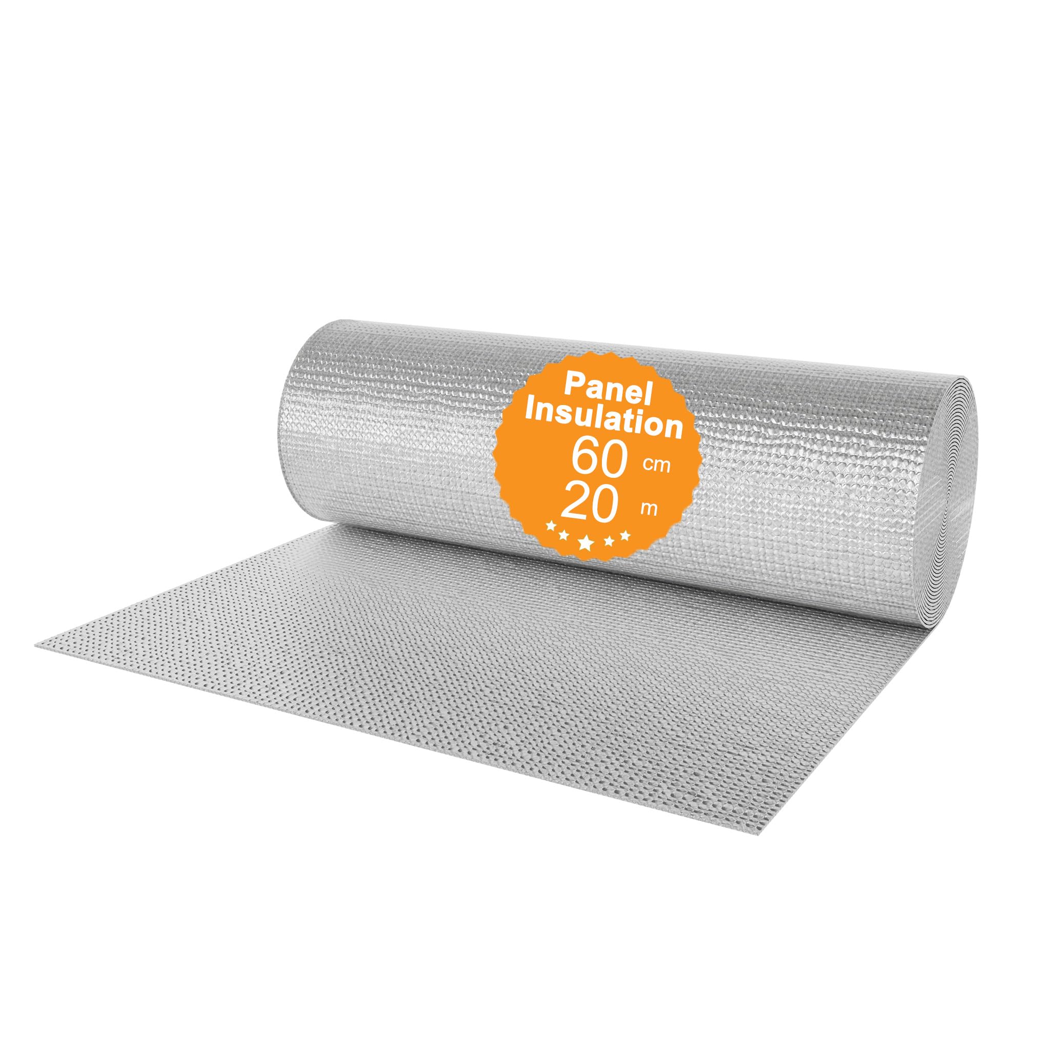 YRHome Pellicola isolante isolante per termosifone, pellicola isolante per riscaldamento a casa, protezione dal freddo, isolamento termico per campeggio, piscina, auto (0,6 x 20 m, 12 ㎡)
