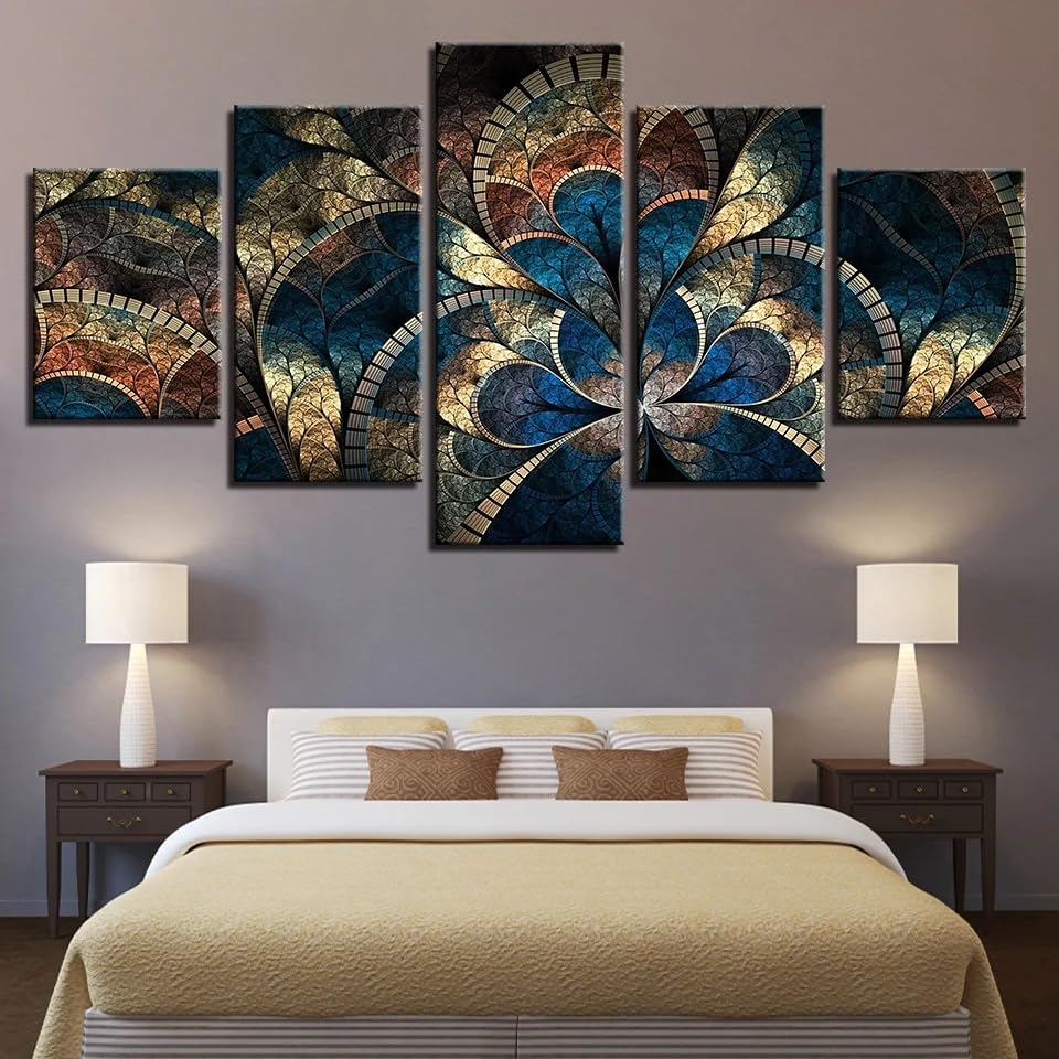 Impression sur toile decoration murale fleur abstraite pour habiller un grand mur