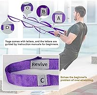 Vista 3 de Stretching Strap Yoga Strap with 10 Loops, Non-Elastic Stretch Band for Physical Therapy, Flexibility, Exercise, Pilates, Dance & Gymnastics Workout