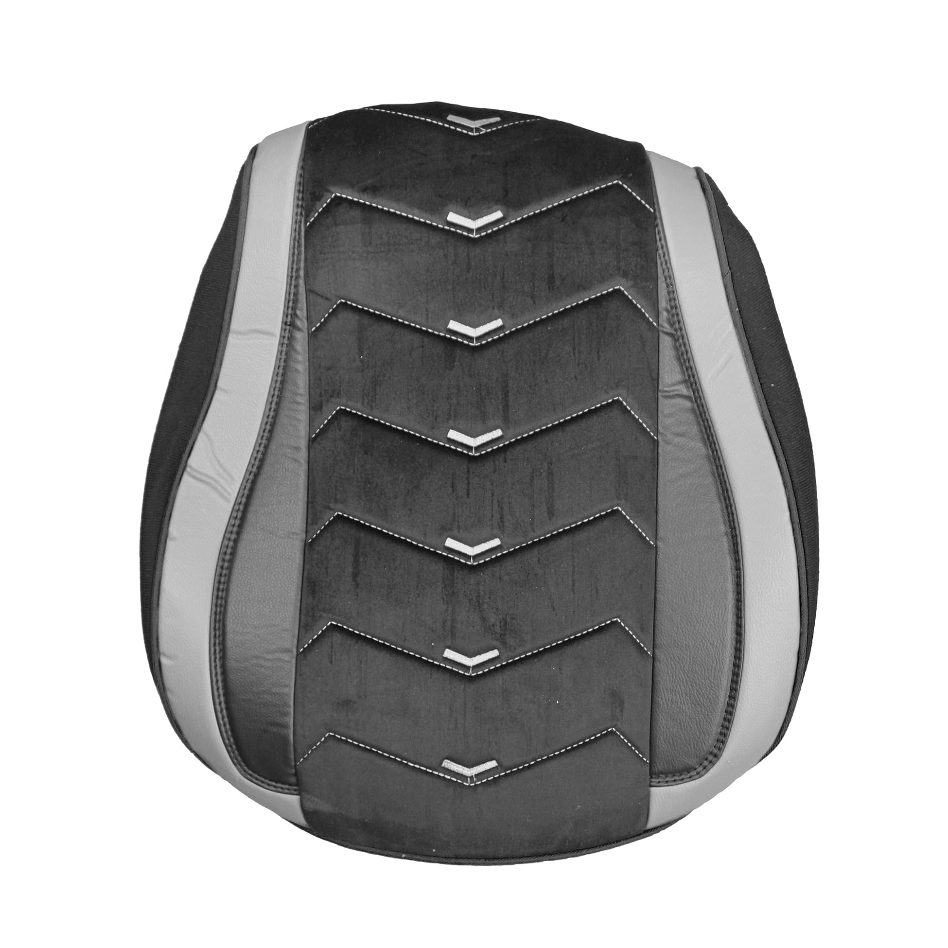 Generisch Fundas de Asiento Compatibles con DAF XF 106 y DAF CF Euro 6 Camiones 1+1, Forro de Cuero/Alcantara, Fundas Protectoras Negras con Gris