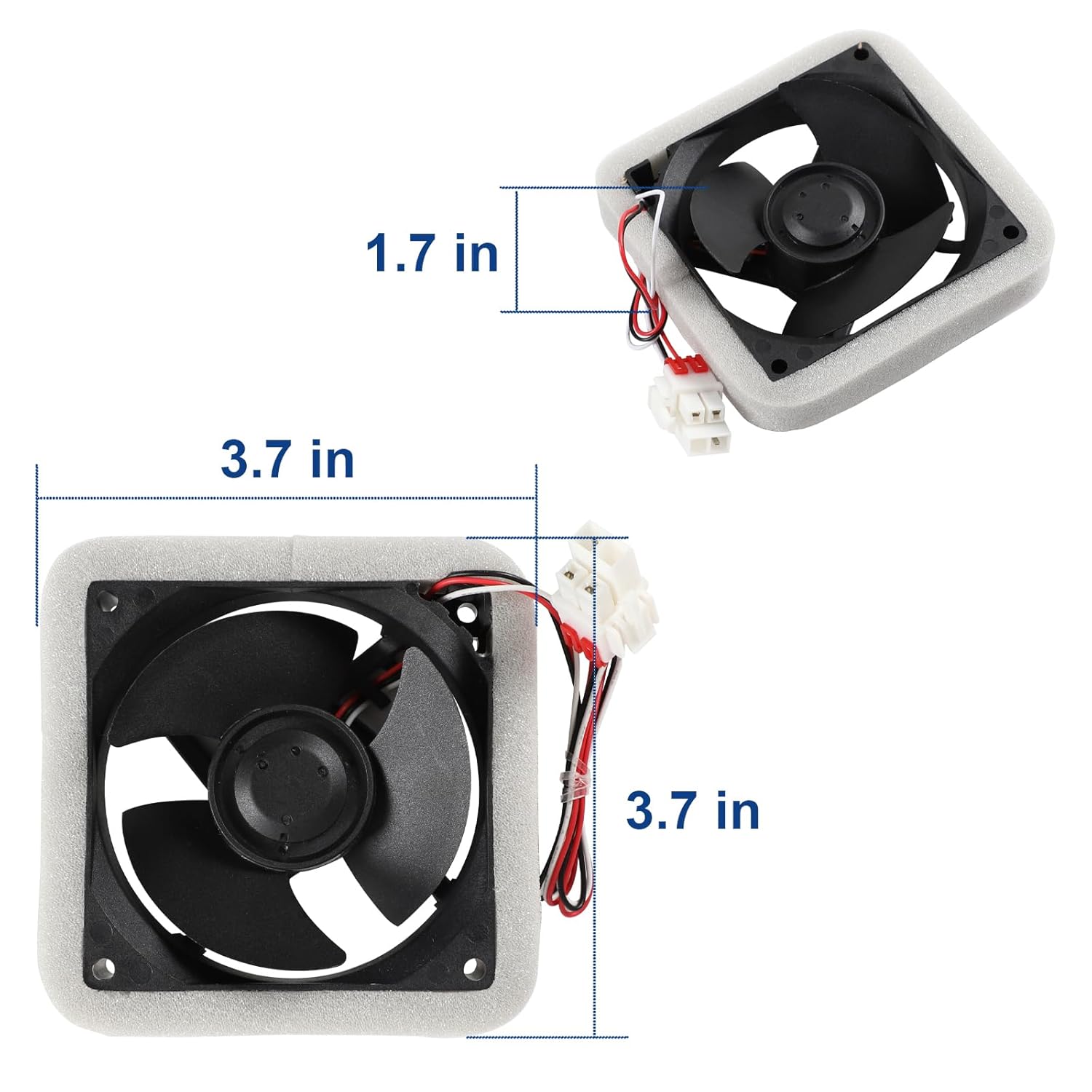 Refrigerator Evaporator Fan Motor for Samsung RF23HCEDBSG RF28HFEDBSG RF262BEAESR RF26J7500SR RF26J7500WW RF323TEDBSR/AA RF23HCEDTSR/AA RF28HMEDBSG/AA RF260BEAESG/AA RF25HMEDBSR/AA RF28JBEDBSG/AA