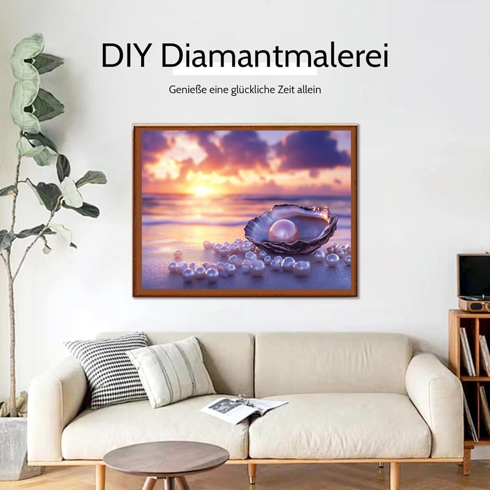 Zestawy artystyczne z perłami diamentowymi dla dorosłych, zestawy do malowania diamentami 5D dla dorosłych, pełne wiercenie, zestawy artystyczne, DIY, haft krzyżykowy, sztuka, rzemiosło, muszle
