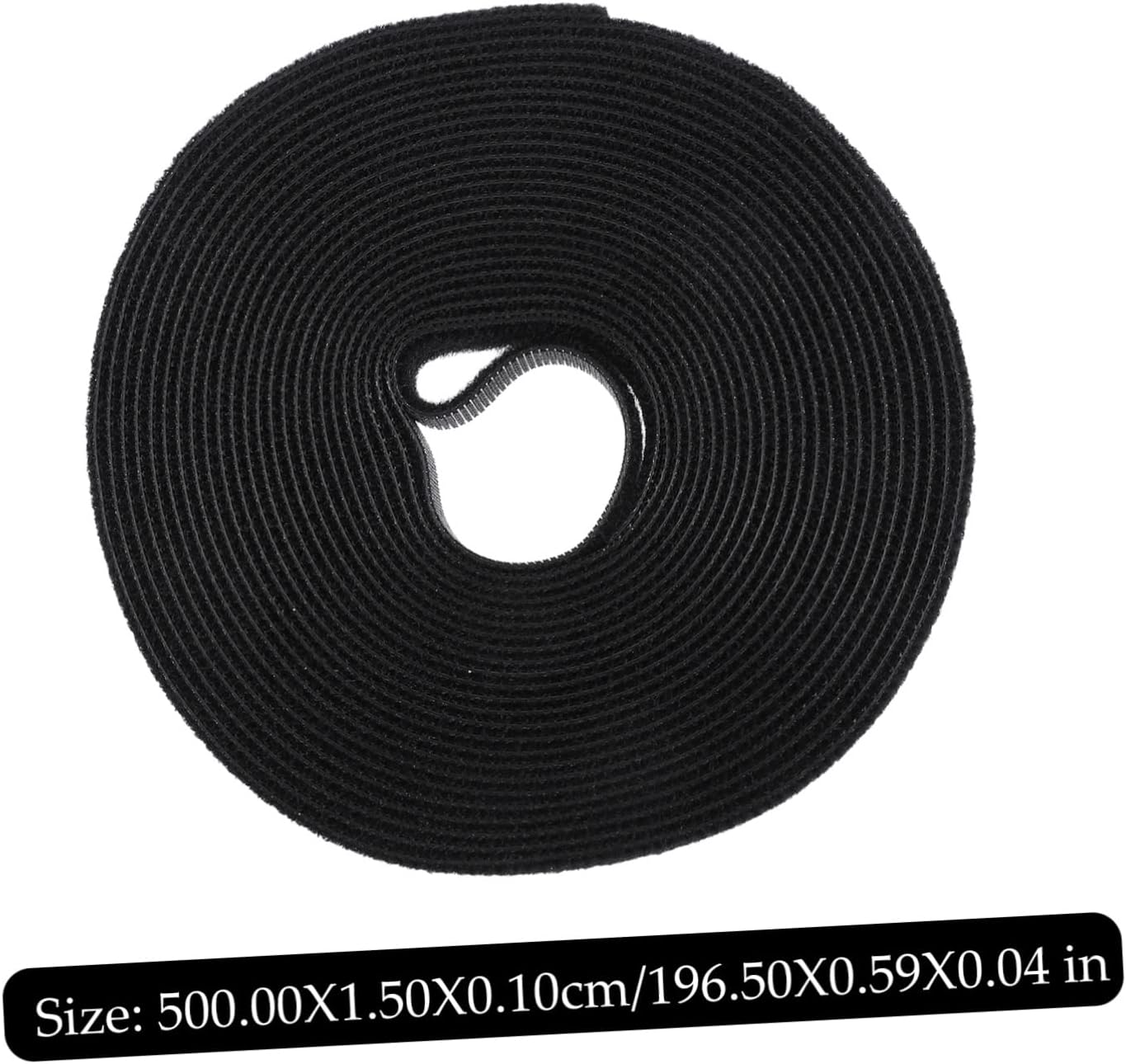 Cable Management Ties 1 Roll Reusable Hook and Loop Black image 2
